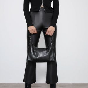 Zara Fuax Leather Flared Pants